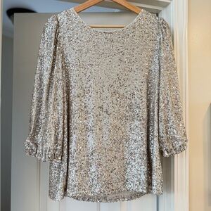 Sequin champagne Women's Top